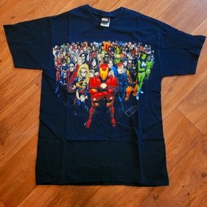 Vintage Distressed Marvel Mad Engine MCU Big Print T-Shirt Sz M